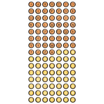 Preview: Simple Stories - Aufkleber "Simple Vintage Essentials Color Palette Type Keys Warm" Foam Sticker