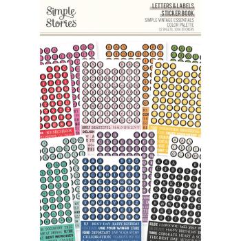 Simple Stories - Aufkleber "Simple Vintage Essentials Color Palette Letters & Labels" Sticker Book