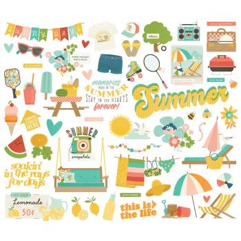 Simple Stories - Aufkleber "Summer Snapshots" Cardstock Sticker 