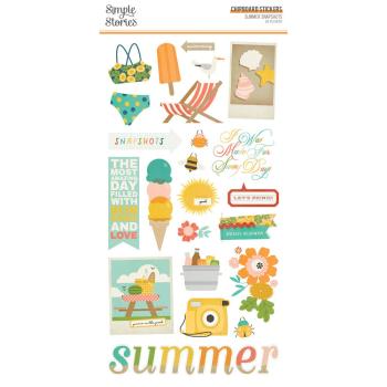 Simple Stories - Aufkleber "Summer Snapshots" Chipboard Sticker 