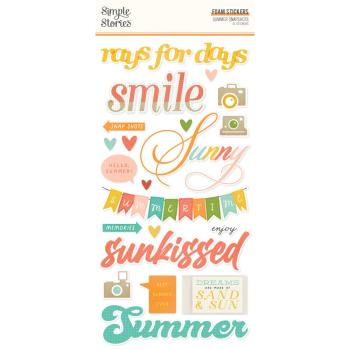Simple Stories - Aufkleber "Summer Snapshots" Foam Sticker