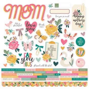 Simple Stories - Aufkleber "Mother's Day" Cardstock Sticker 