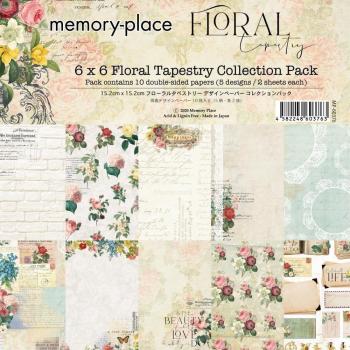 Memory Place - Designpapier "Floral Tapestry" Paper Pack 6x6 Inch - 10 Bogen