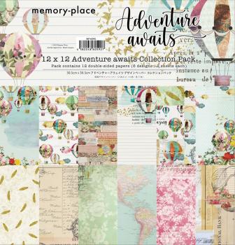 Memory Place - Designpapier "Adventure Awaits" Paper Pack 12x12 Inch - 12 Bogen
