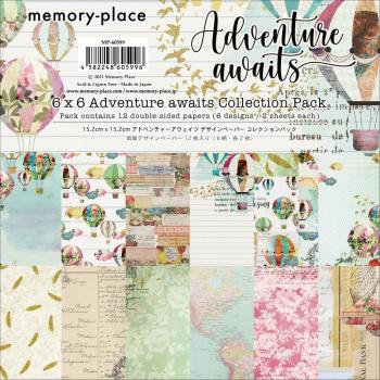 Memory Place - Designpapier "Adventure Awaits" Paper Pack 6x6 Inch - 12 Bogen