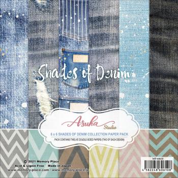 Memory Place - Designpapier "Shades of Denim" Paper Pack 6x6 Inch - 12 Bogen