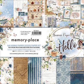 Memory Place - Designpapier "Kawaii Paper Goods Kit Hello" Paper Pack 6x6 Inch - 12 Bogen