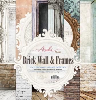 Memory Place - Designpapier "Brick Wall & Frames" Paper Pack 12x12 Inch - 12 Bogen