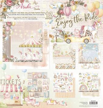 Memory Place - Designpapier "Enjoy The Ride" Paper Pack 12x12 Inch - 12 Bogen