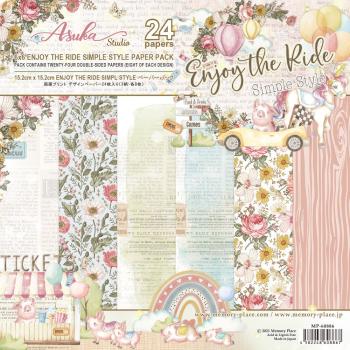 Memory Place - Designpapier "Enjoy The Ride Simple Style" Paper Pack 6x6 Inch - 24 Bogen
