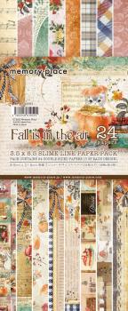 Memory Place - Designpapier "Fall Is In The Air" Slimline Paper Pack 3,5x8,5 Inch - 24 Bogen