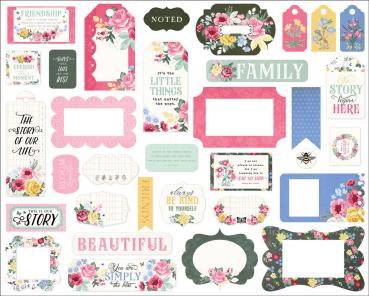Carta Bella - Stanzteile & Anhänger "Bloom" Ephemera Frames & Tags