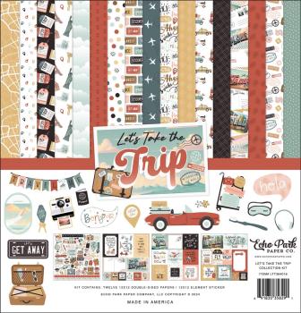 Echo Park - Designpapier "Let's Take The Trip" Collection Kit 12x12 Inch - 12 Bogen