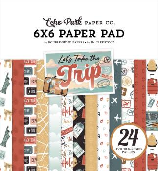 Echo Park - Designpapier "Let's Take The Trip" Paper Pack 6x6 Inch - 24 Bogen