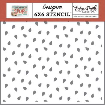Echo Park - Schablone "Drop A Pin" Stencil 6x6 Inch
