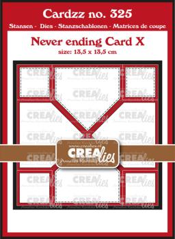 Crealies - Stanzschablone "No. 325 Never Ending Card X" Cardzz Dies