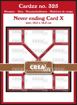 Crealies - Stanzschablone "No. 325 Never Ending Card X" Cardzz Dies