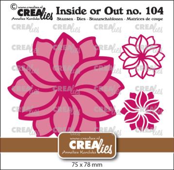 Crealies - Stanzschablone "No. 104 Fantasy Flower A Large" Inside Or Out Dies