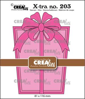 Crealies - Stanzschablone "No. 203 Give a Gift Card: Gift With Bow" X-tra Dies