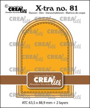 Crealies - Stanzschablone "No. 81 ATC Arch With Stitch" X-tra Dies