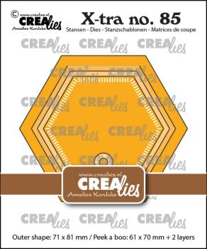 Crealies - Stanzschablone "No. 85 Peek a Boo Hexagon" X-tra Dies