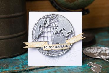 Preview: Sizzix - Stanzschablone "Vault World Travel" Thinlits Craft Dies by Tim Holtz
