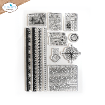 Elizabeth Craft Designs - Stempelset "Travel & Postage" Clear Stamps