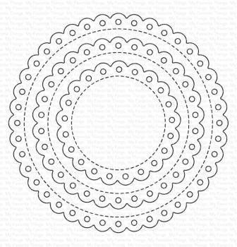 My Favorite Things - Stanzschablone "Stitched Eyelet Lace Circle STAX" Die-namics