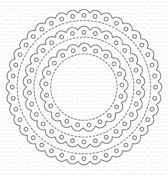 My Favorite Things - Stanzschablone "Stitched Eyelet Lace Circle STAX" Die-namics