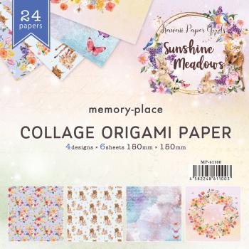 Memory Place - Origamipapier "Sunshine Meadows" 15x15cm - 24 Bogen