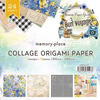 Memory Place - Origamipapier "Bon Voyage" 15x15cm - 24 Bogen