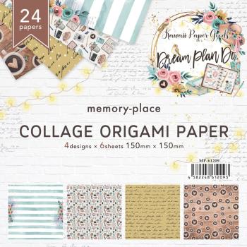 Memory Place - Origamipapier "Dream Plan Do" 15x15cm - 24 Bogen