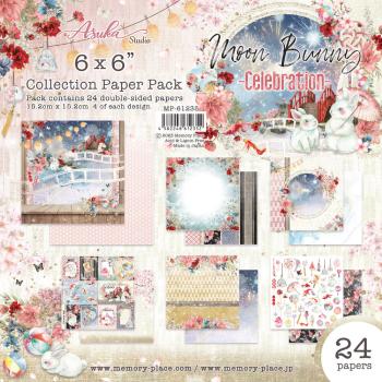 Memory Place - Designpapier "Moon Bunny Celebration" Paper Pack 6x6 Inch - 24 Bogen