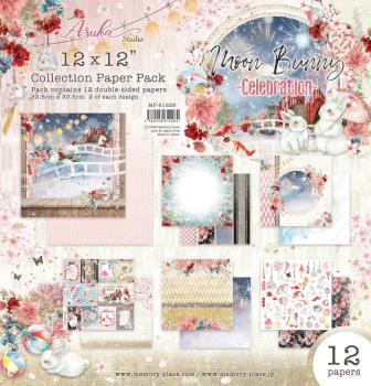 Memory Place - Designpapier "Moon Bunny Celebration" Paper Pack 12x12 Inch - 12 Bogen