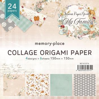 Memory Place - Origamipapier "My Family" 15x15cm - 24 Bogen