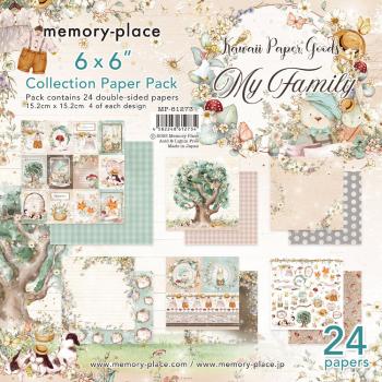 Memory Place - Designpapier "My Family" Paper Pack 6x6 Inch - 24 Bogen