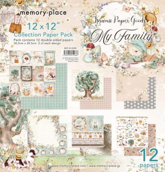 Memory Place - Designpapier "My Family" Paper Pack 12x12 Inch - 12x12 Bogen