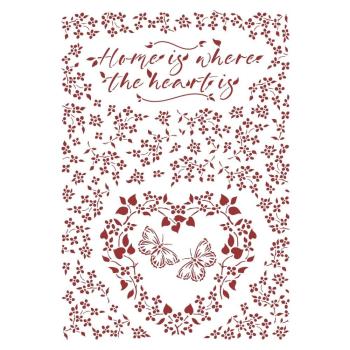 Stamperia - Schablone A4 "Provence Home is Where the Hearting" Stencil