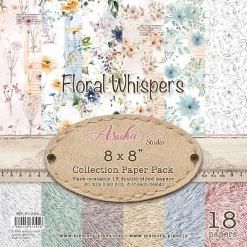 Memory Place - Designpapier "Floral Whispers" Paper Pack 8x8 Inch - 18 Bogen