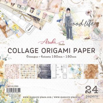 Memory Place - Origamipapier "Good Life Collage" 15x15cm - 24 Bogen