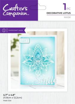 Crafters Companion - Schablone "Decorative Lotus" Stencil