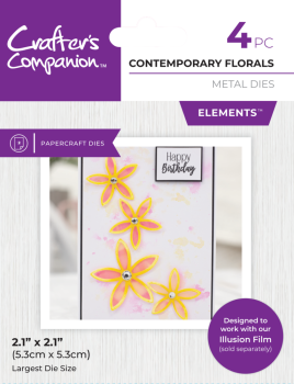 Crafters Companion - Stanzschablone "Contemporary Florals" Dies