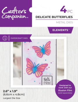 Crafters Companion - Stanzschablone "Delicate Butterflies" Dies