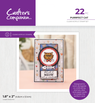 Crafters Companion - Stempelset "Purrfect Cat" Clear Stamps