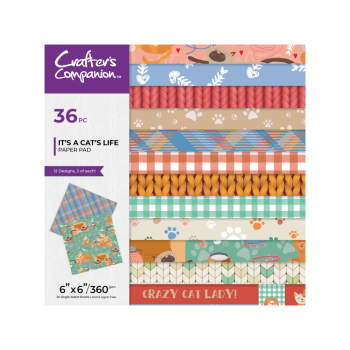 Crafters Companion - Designpapier "It's A Cat's Life " Paper Pack 6x6 Inch - 36 Bogen