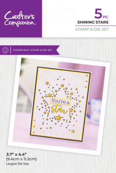 Crafters Companion - Stempelset & Stanzschablone "Shining Star" Stamp & Dies