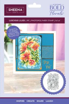 Crafters Companion - Stempel "Luscious Lillies" Clear Stamps Design by Sheena Douglass