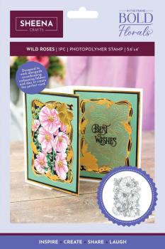 Crafters Companion - Stempel "Wild Roses" Clear Stamps Design by Sheena Douglass