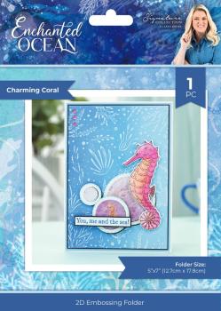Crafters Companion - Prägefolder "Charming Coral" 2D Embossingfolder