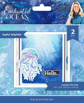Crafters Companion - Stempelset & Stanzschablone " Joyful Jellyfish" Stamp & Dies